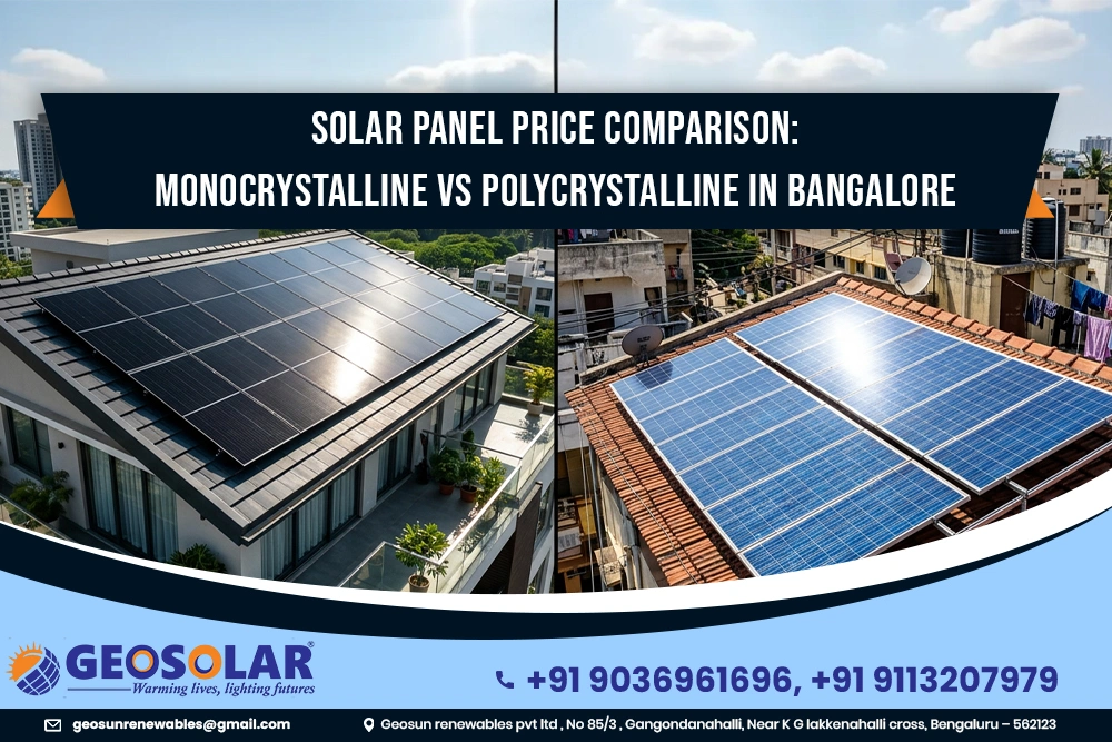 Solar Panel Price Comparison: Monocrystalline vs Polycrystalline in Bangalore