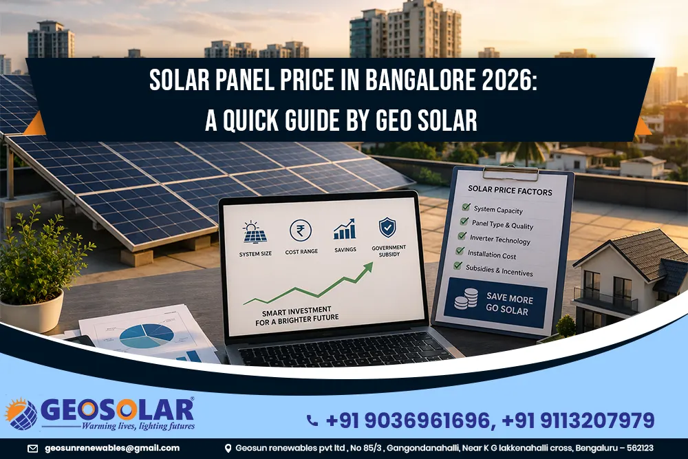 Solar Panel Price in Bangalore 2026: A Quick Guide by Geo Solar