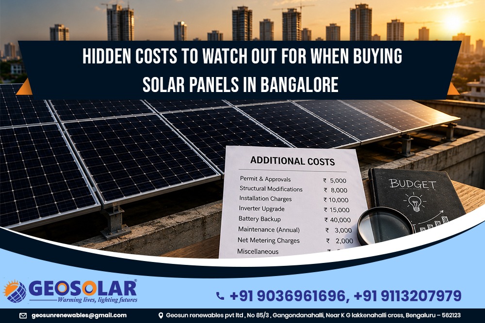 Hidden Costs to Watch Out For When Buying Solar Panels in Bangalore